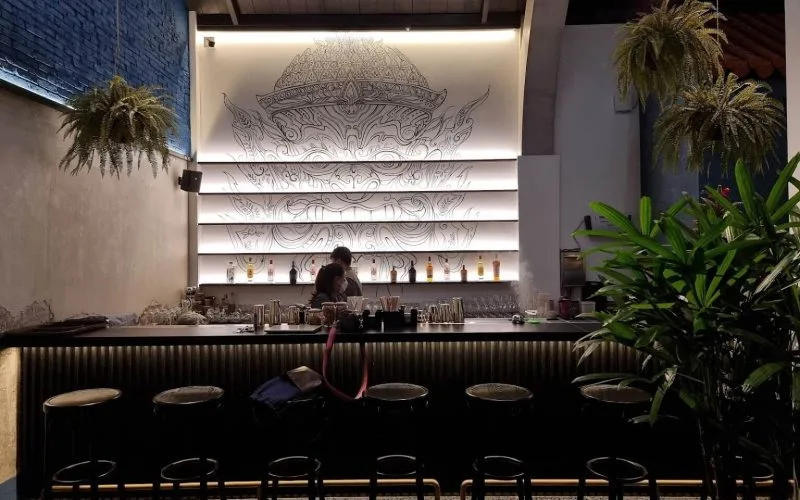 Actual finished grand bar at Amdang Typhoon restaurant - Saigon Horeca
