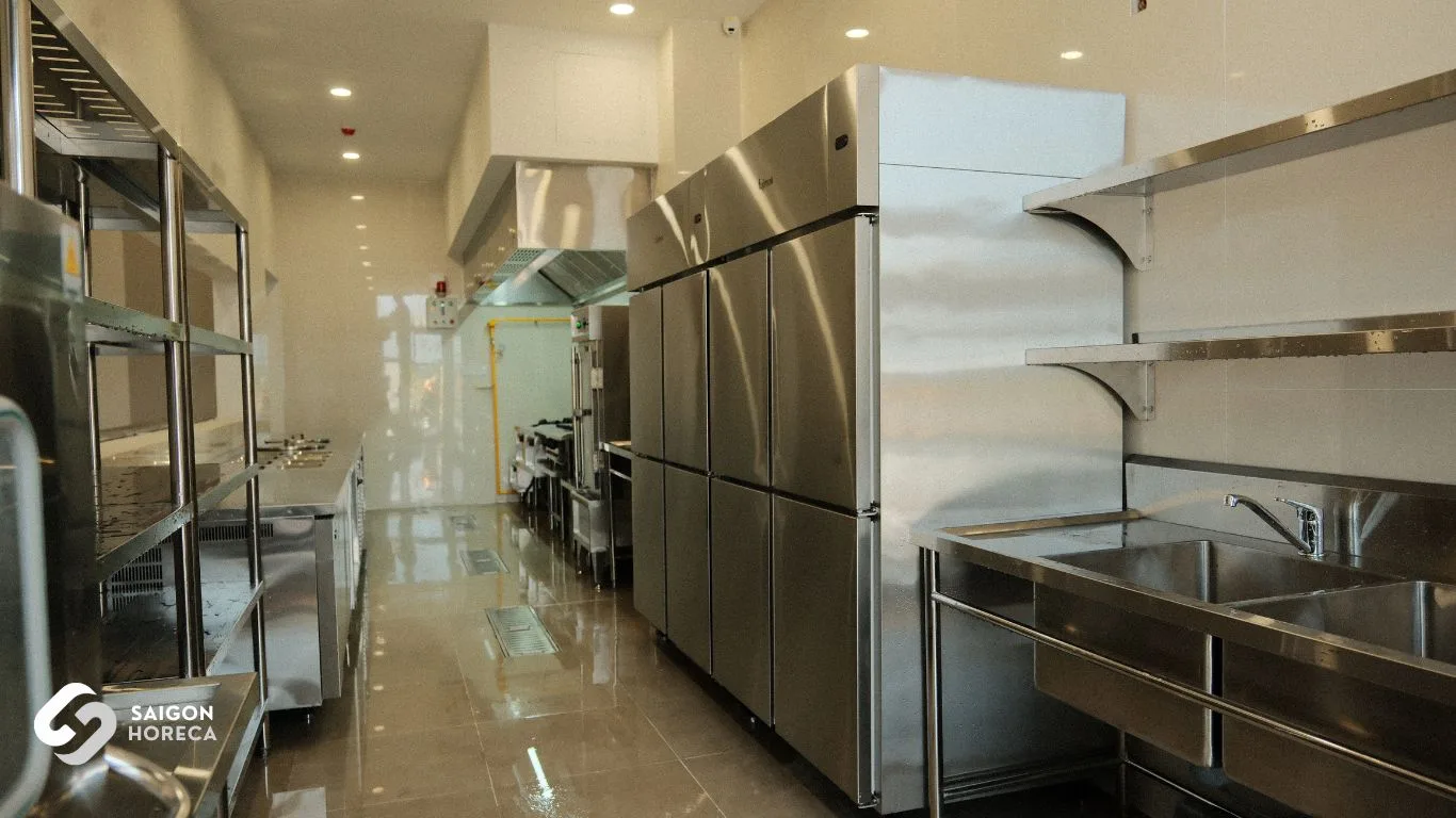 Commercial heavy-duty refrigeration preserving raw perishable ingredients at Sheh Fung