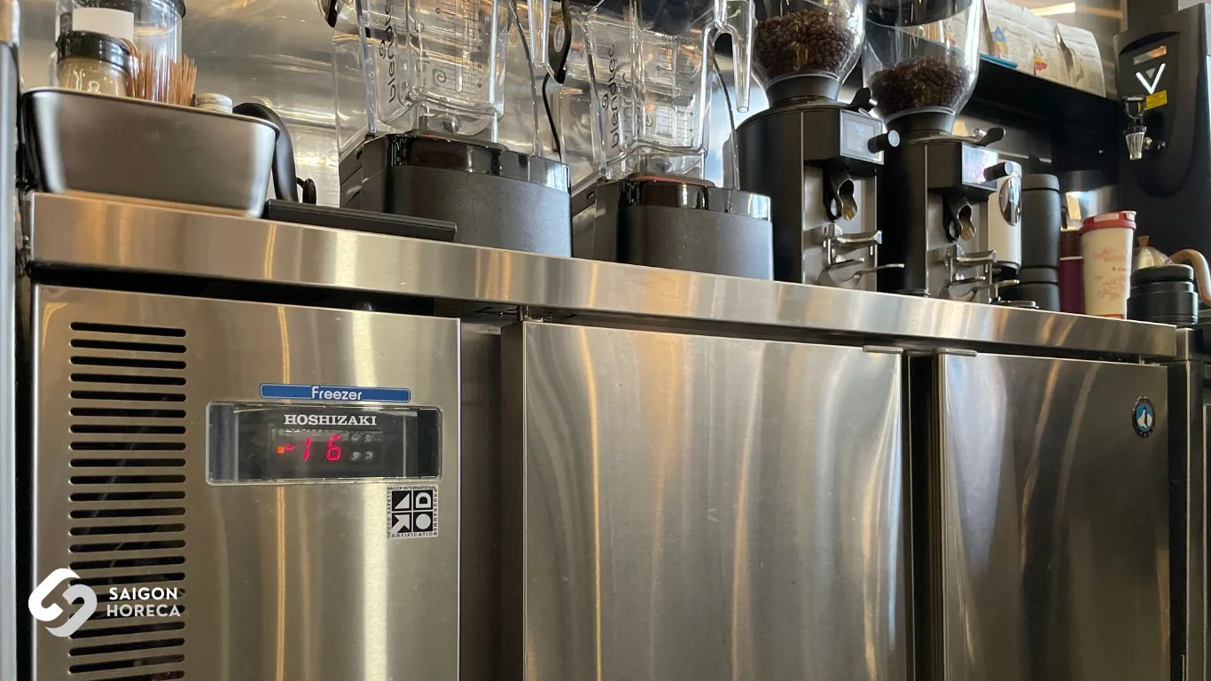 Hoshizaki commercial undercounter freezer displaying -16°C