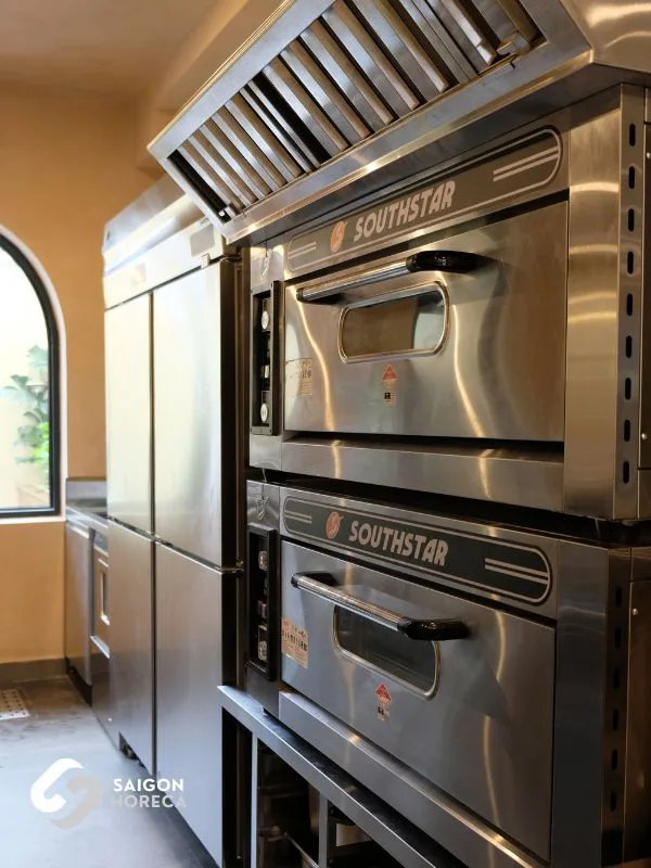 Comprehensive panoramic view of the completed artisan pastry kitchen