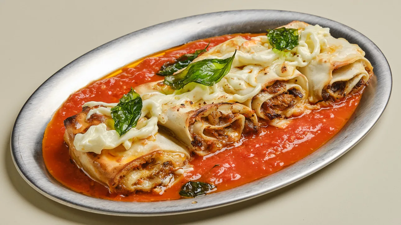 Cannelloni in rich tomato sauce – signature Italian pasta at Moa Moa