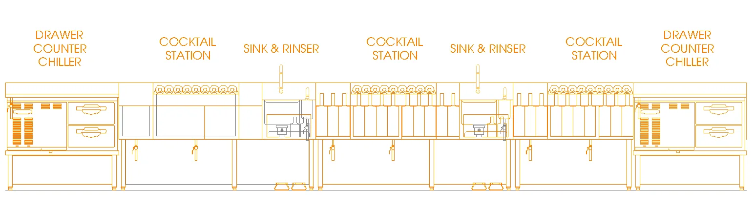Skyloft by Glow Bar Equipment Elevation Blueprint